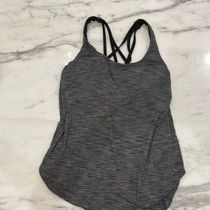 Lululemon workout tank with built-in sports bra. Size 8.
